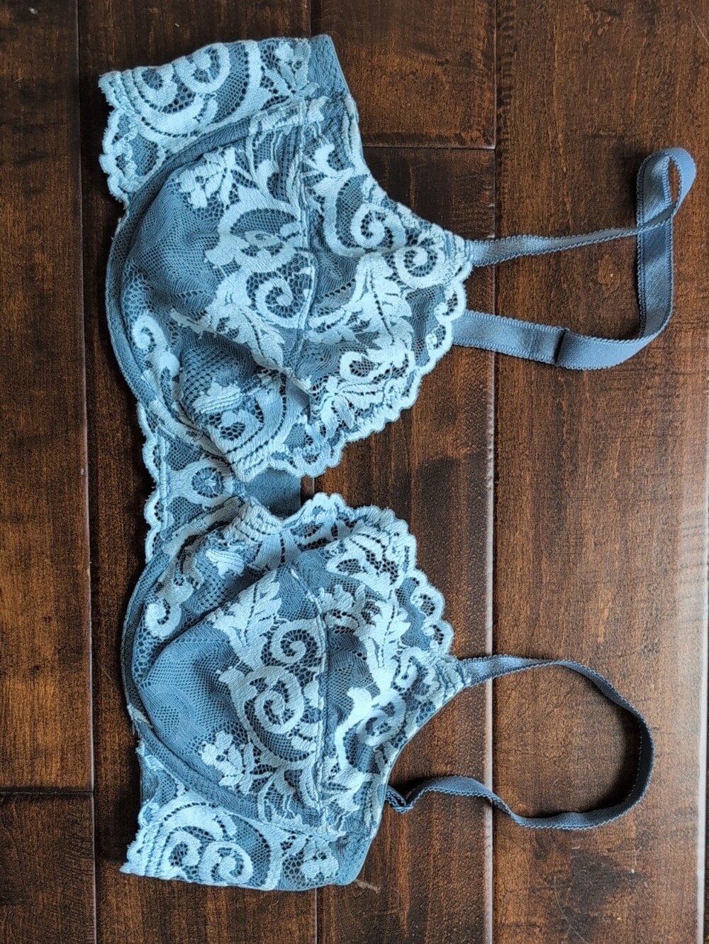Wacoal Lace Underwire Bra in Slate Blue